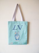 LV 二驢印刷棉布手提袋，